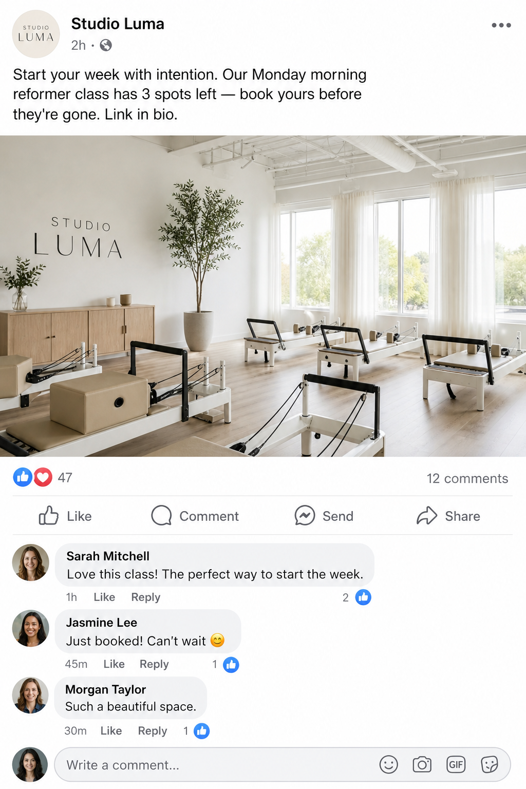 Studio Luma Facebook post